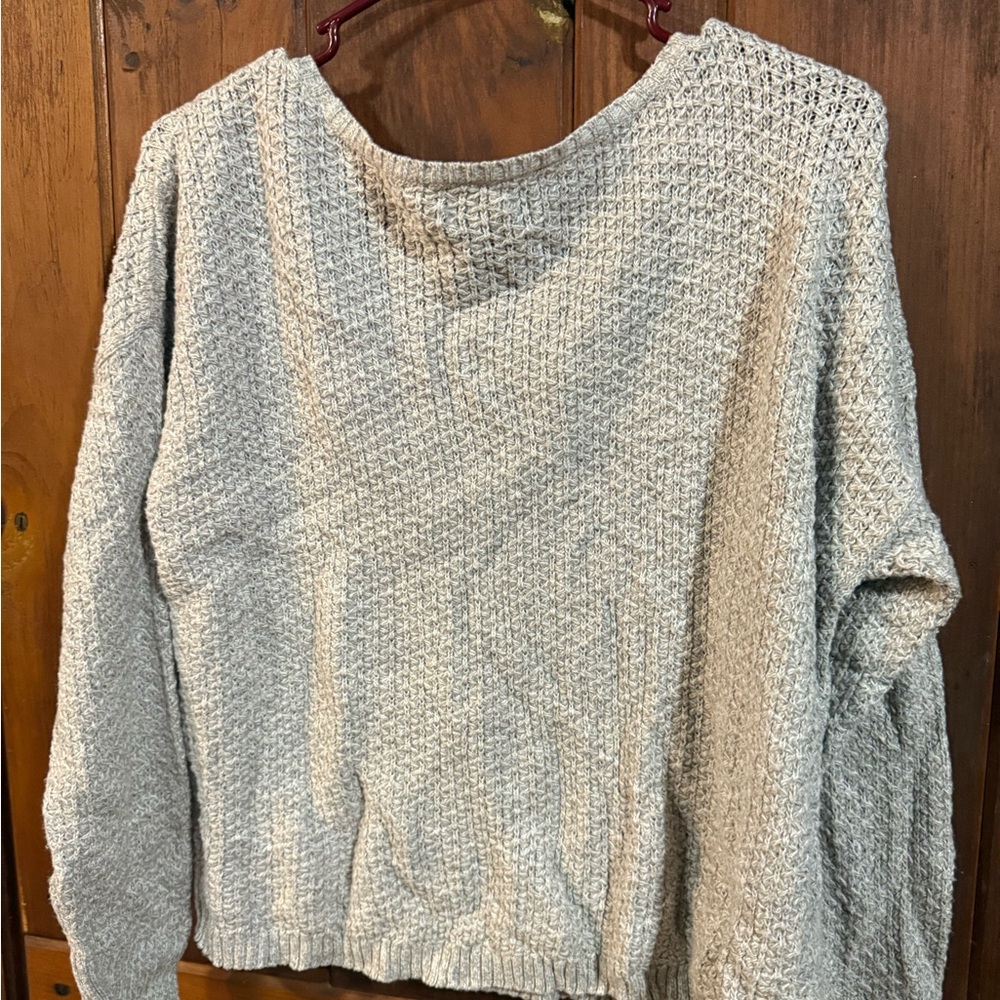 American Eagle Outfitters Heather Gray Crew Neck Sweater